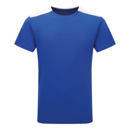Royal Blue-White - Front - TriDri Unisex Adult Performance Contrast T-Shirt