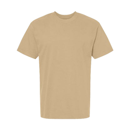 Tan - Front - Gildan Unisex Adult Hammer Maxweight T-Shirt