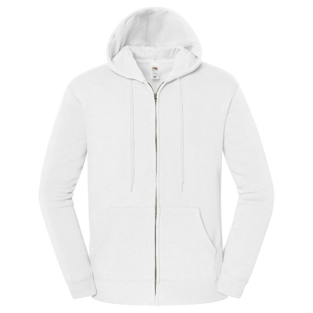 White - Front - Fruit of the Loom Unisex Adult Iconic Premium Full Zip Hoodie