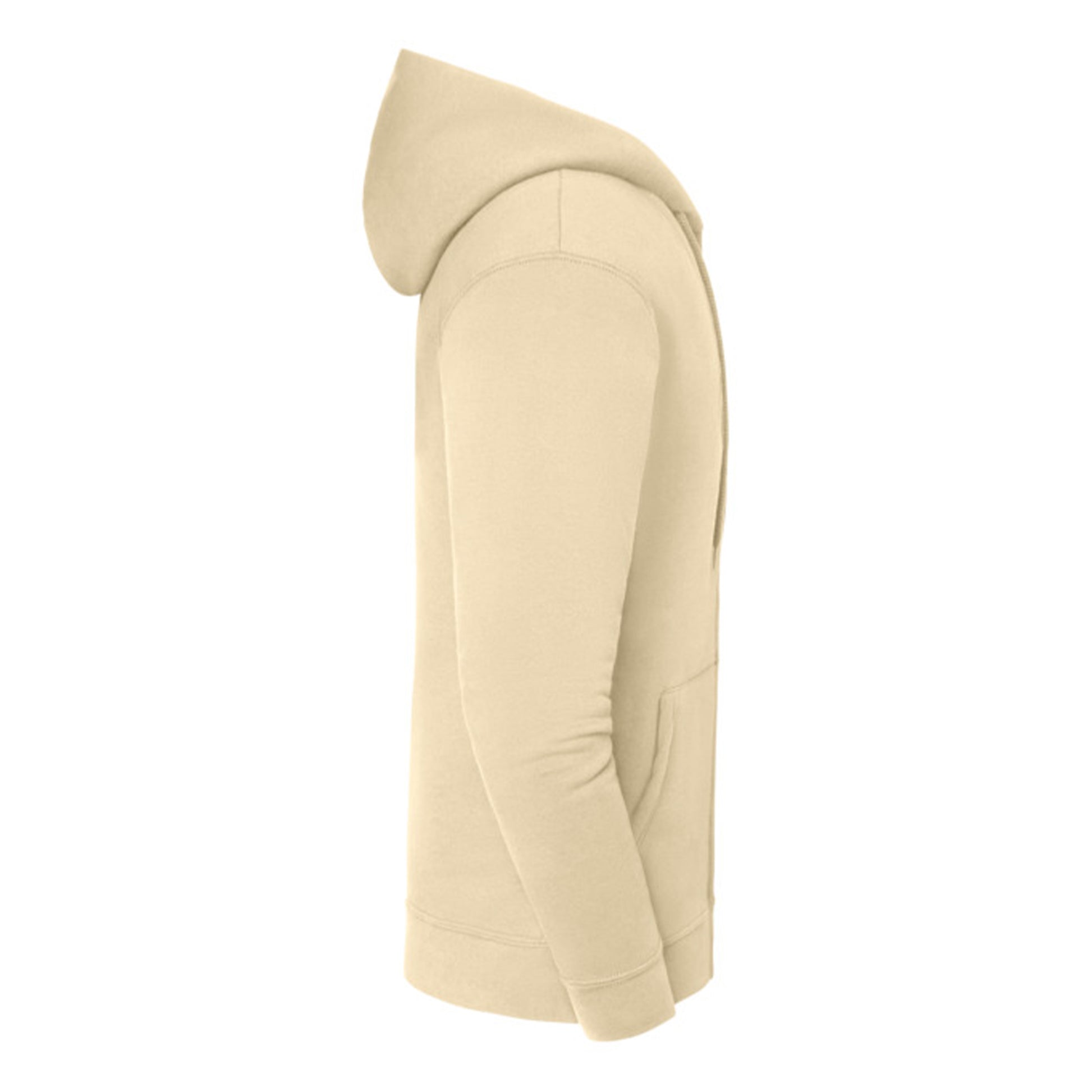 Desert Sand - Side - Fruit of the Loom Unisex Adult Iconic Premium Full Zip Hoodie