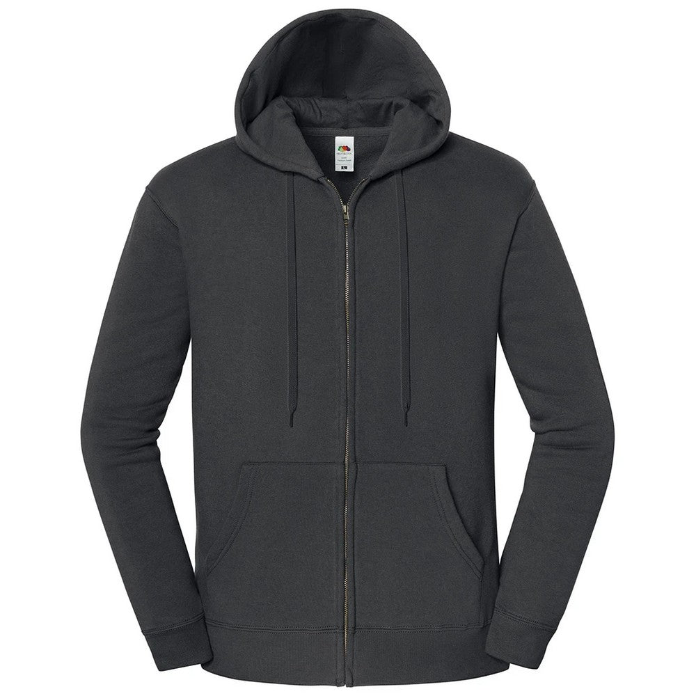 Light Graphite - Front - Fruit of the Loom Unisex Adult Iconic Premium Full Zip Hoodie