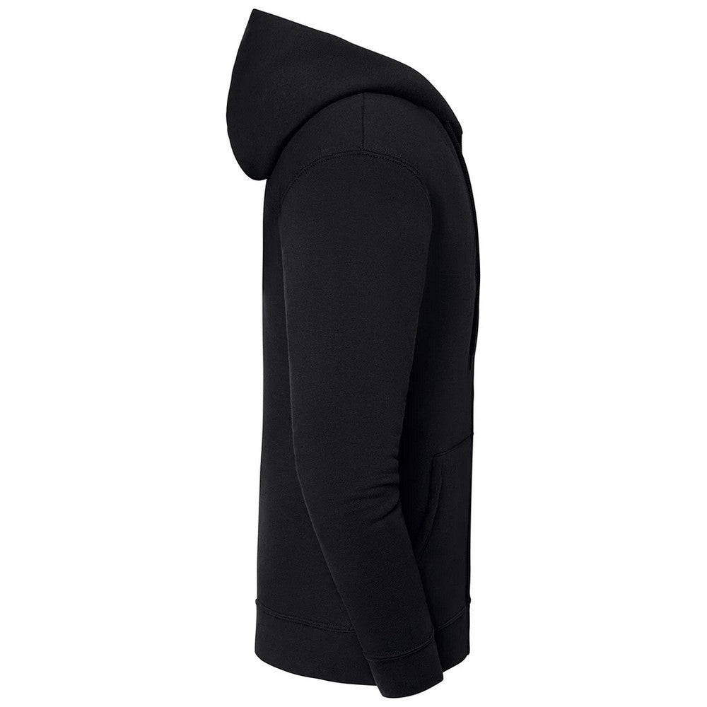 Black - Side - Fruit of the Loom Unisex Adult Iconic Premium Full Zip Hoodie