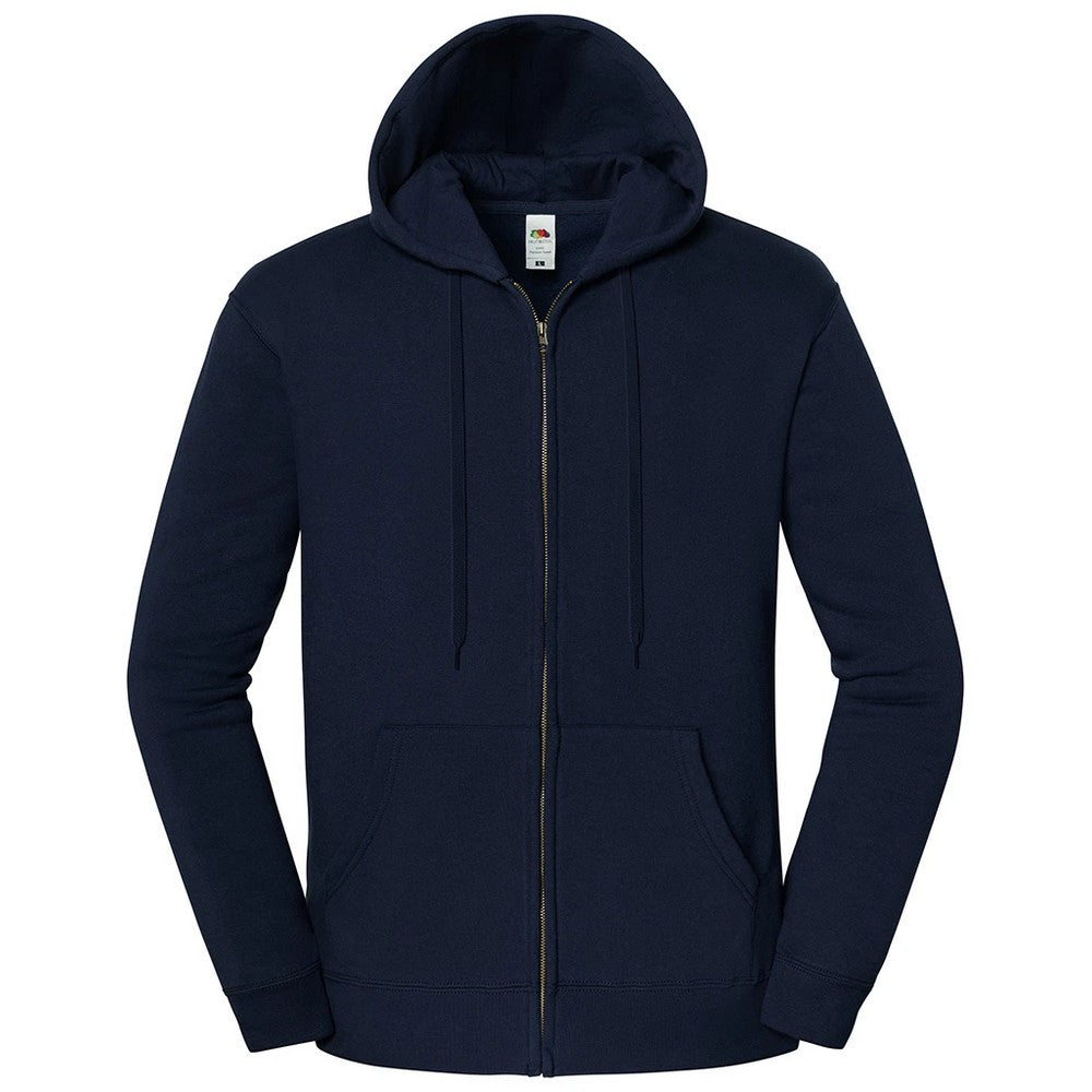 Deep Navy - Front - Fruit of the Loom Unisex Adult Iconic Premium Full Zip Hoodie