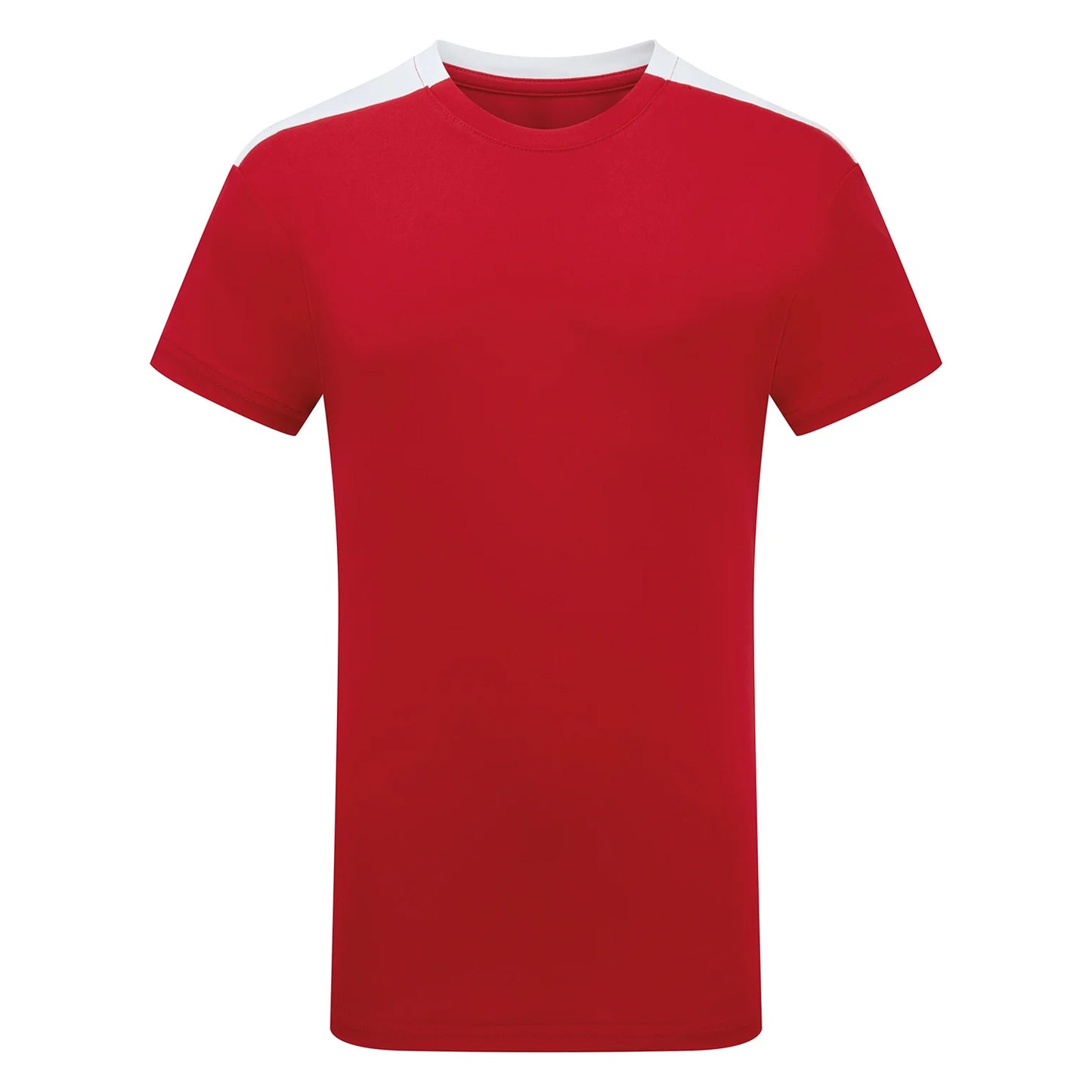 Fire Red-White - Front - TriDri Childrens-Kids Performance Contrast T-Shirt