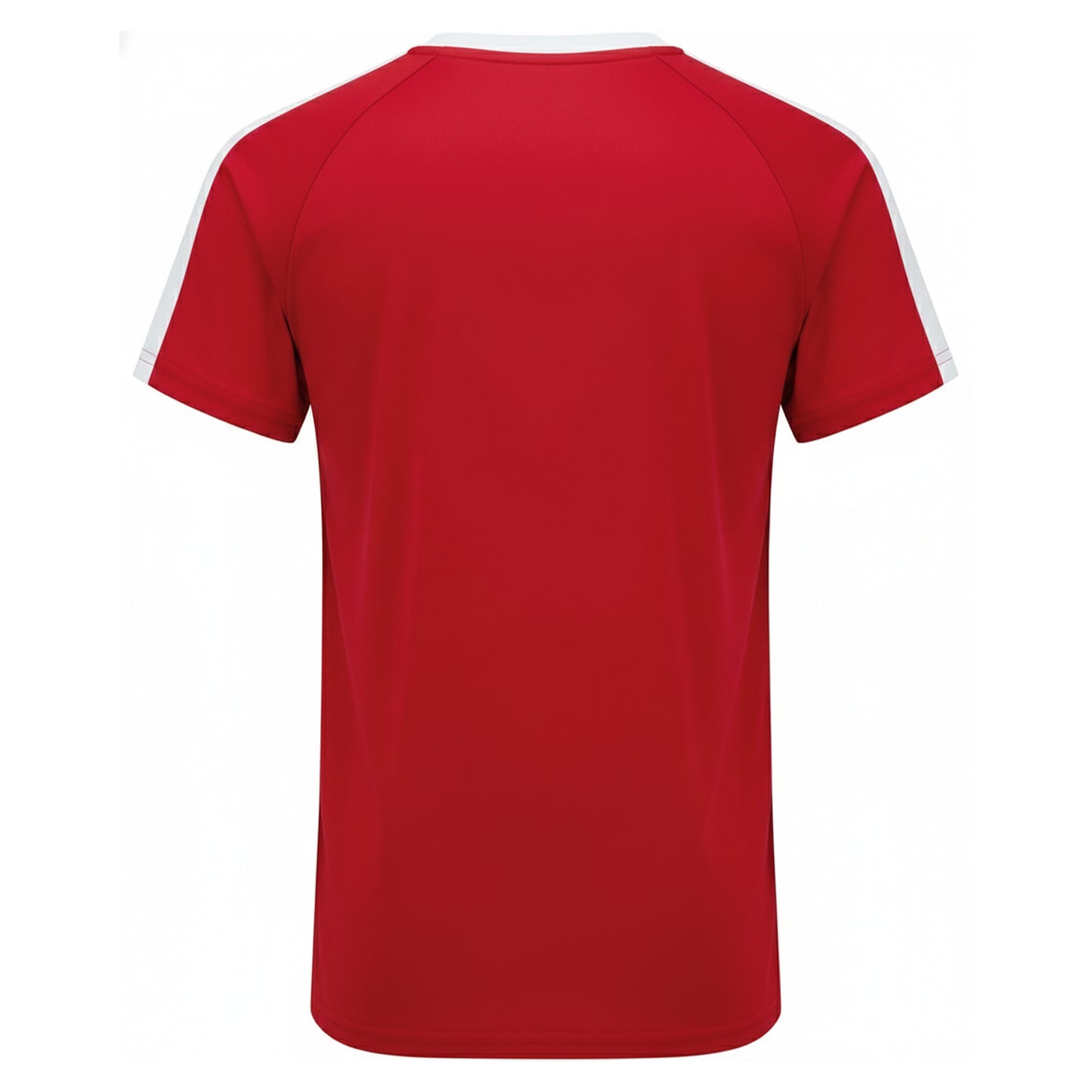 Fire Red-White - Back - TriDri Childrens-Kids Performance Contrast T-Shirt