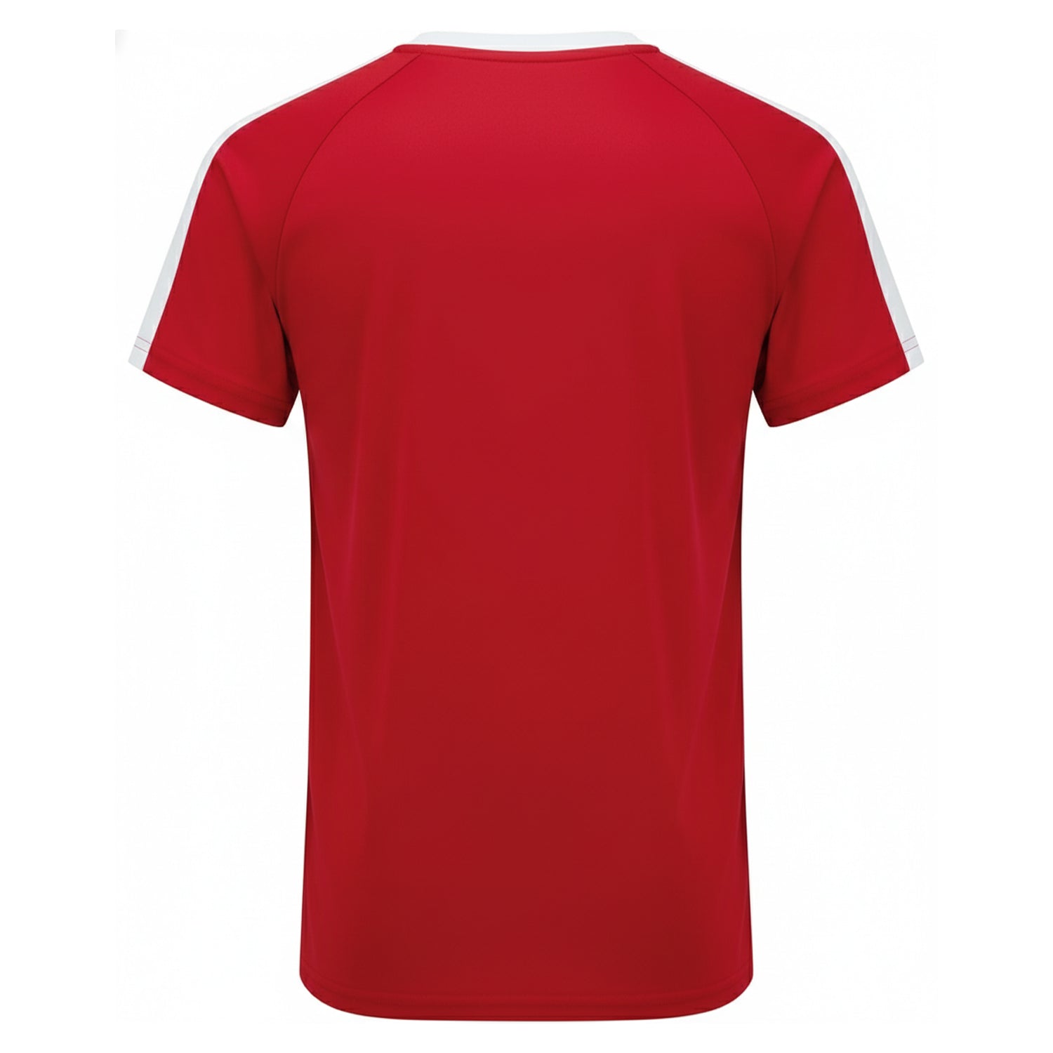 Fire Red-White - Back - TriDri Childrens-Kids Performance Contrast T-Shirt