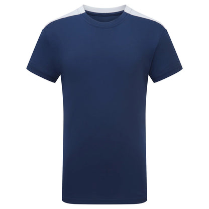 Navy-White - Front - TriDri Childrens-Kids Performance Contrast T-Shirt