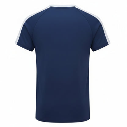 Navy-White - Back - TriDri Childrens-Kids Performance Contrast T-Shirt