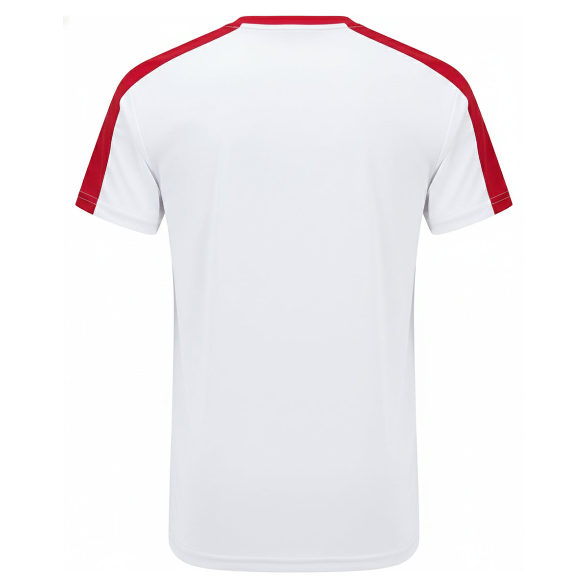 White-Fire Red - Back - TriDri Childrens-Kids Performance Contrast T-Shirt