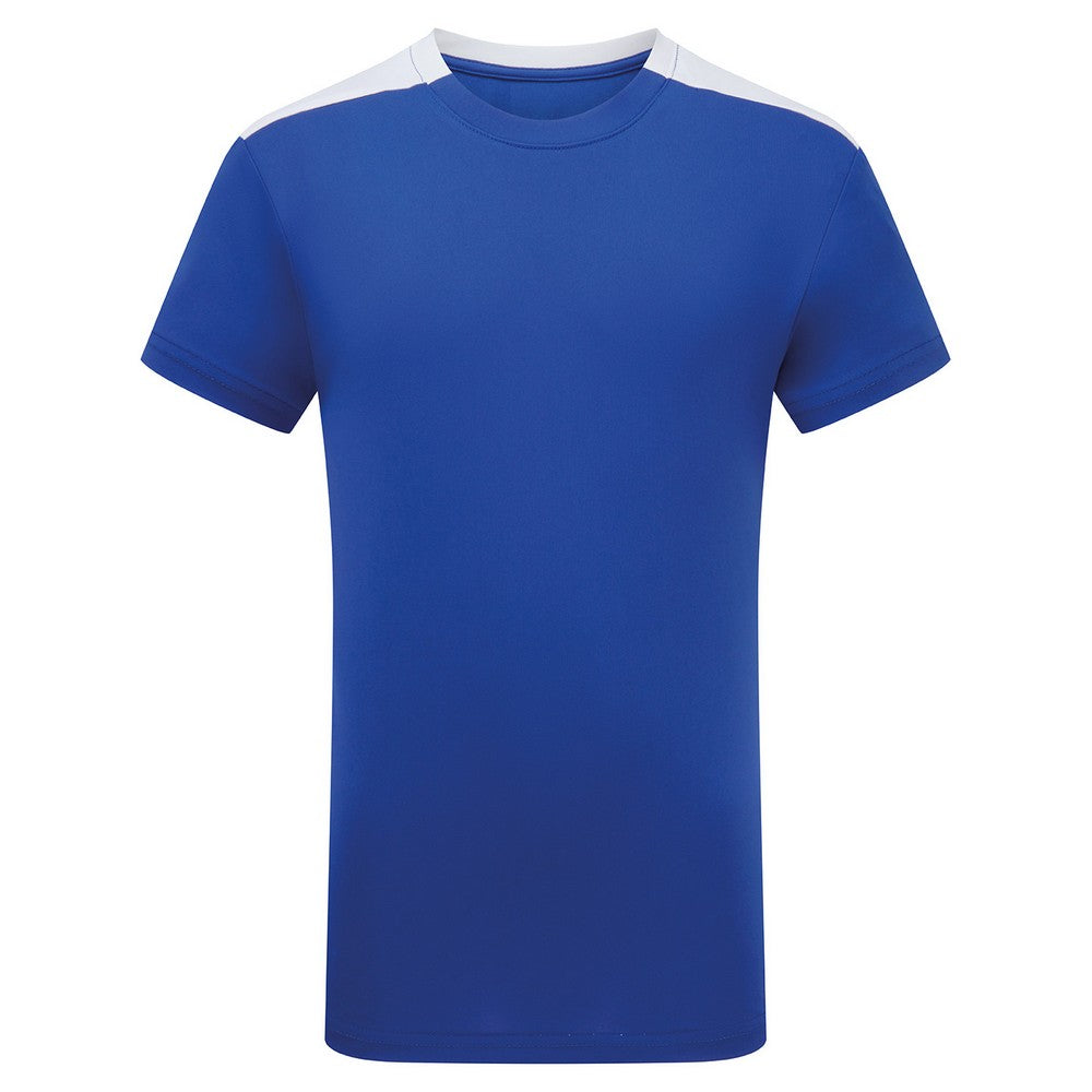 Royal Blue-White - Front - TriDri Childrens-Kids Performance Contrast T-Shirt