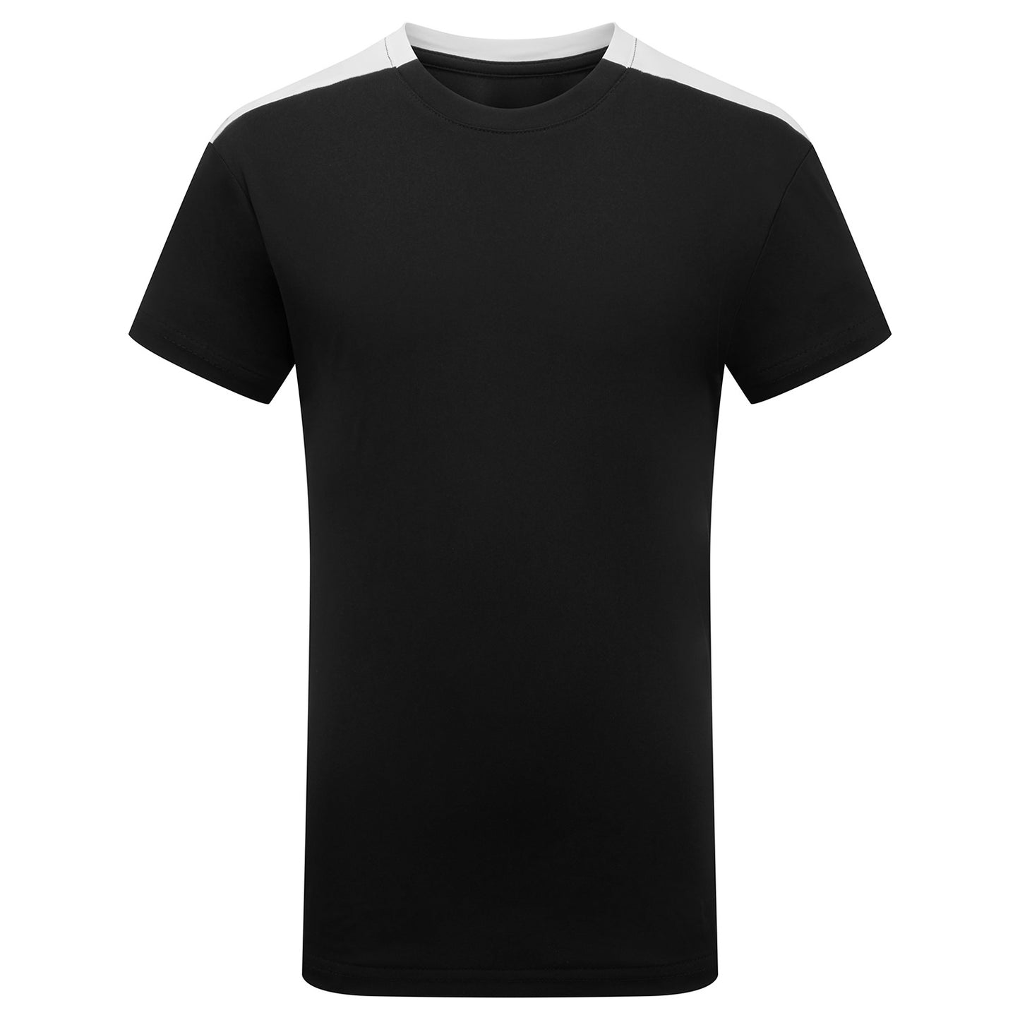 Black-White - Front - TriDri Childrens-Kids Performance Contrast T-Shirt