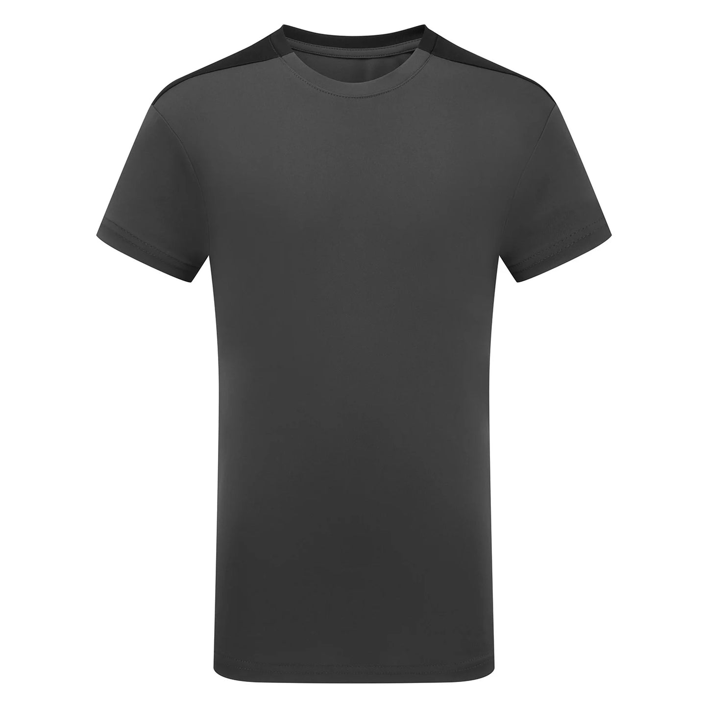 Charcoal-Black - Front - TriDri Childrens-Kids Performance Contrast T-Shirt