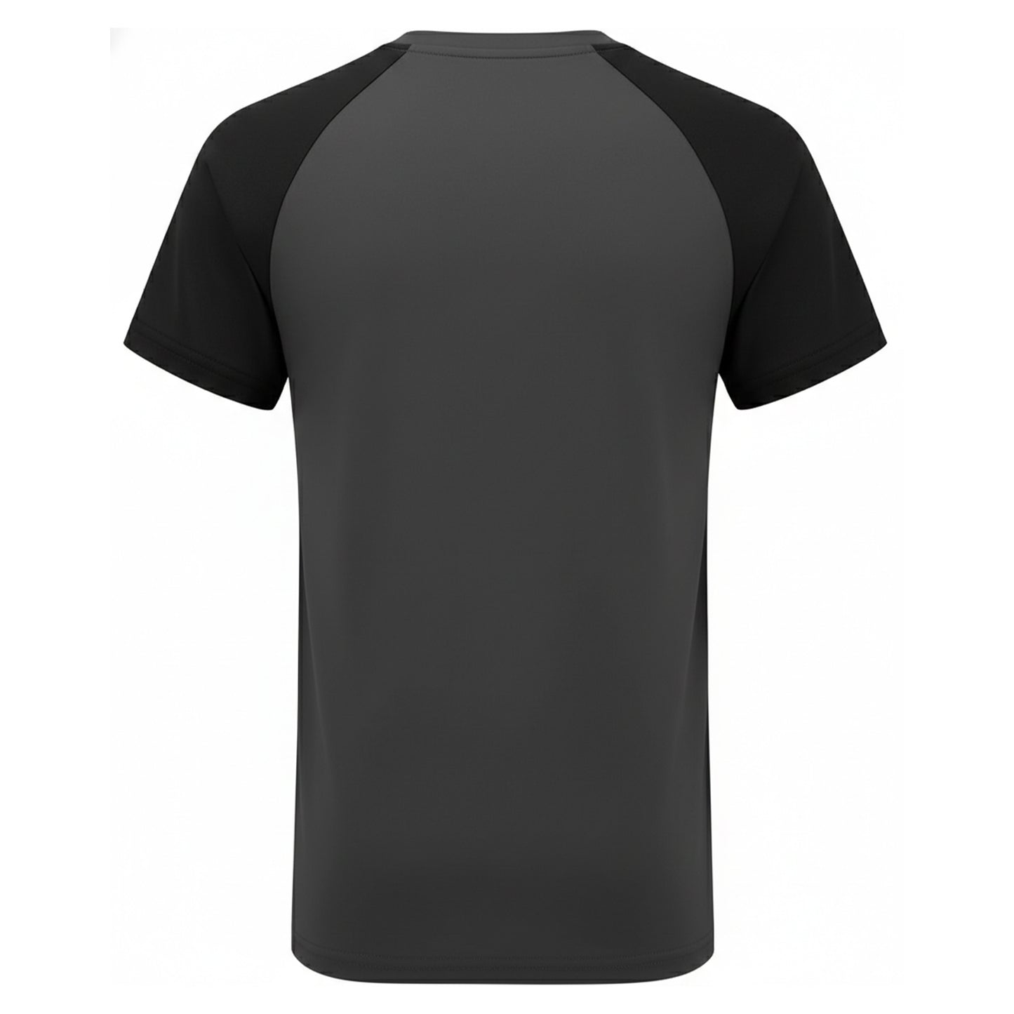 Charcoal-Black - Back - TriDri Childrens-Kids Performance Contrast T-Shirt