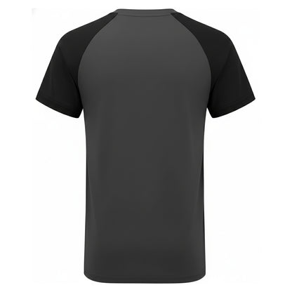 Charcoal-Black - Back - TriDri Childrens-Kids Performance Contrast T-Shirt