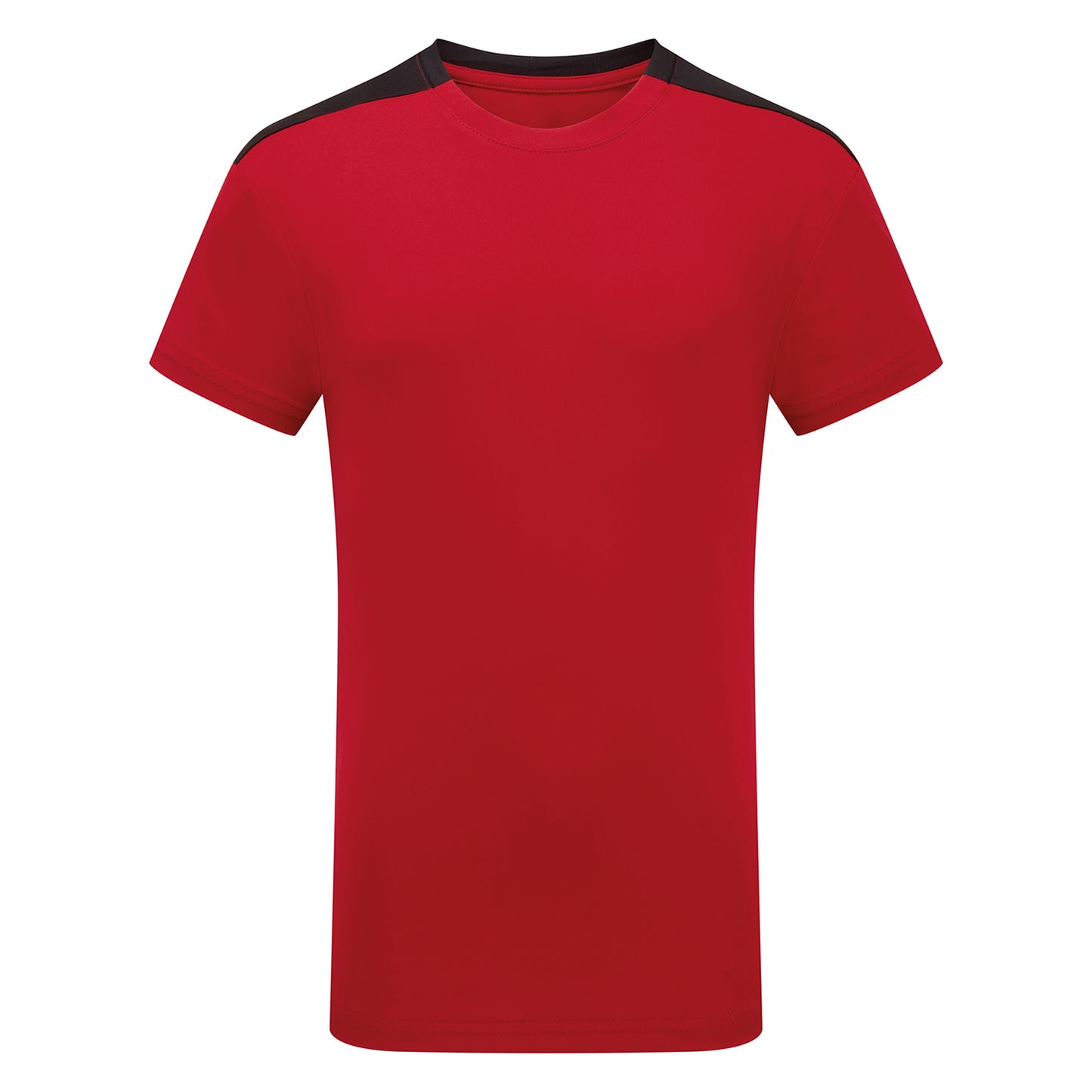 Fire Red-Black - Front - TriDri Childrens-Kids Performance Contrast T-Shirt