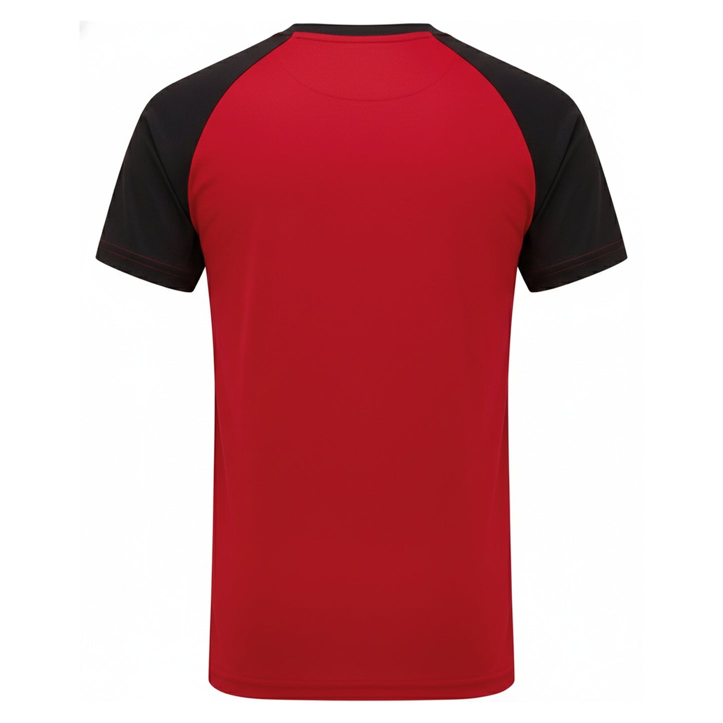 Fire Red-Black - Back - TriDri Childrens-Kids Performance Contrast T-Shirt