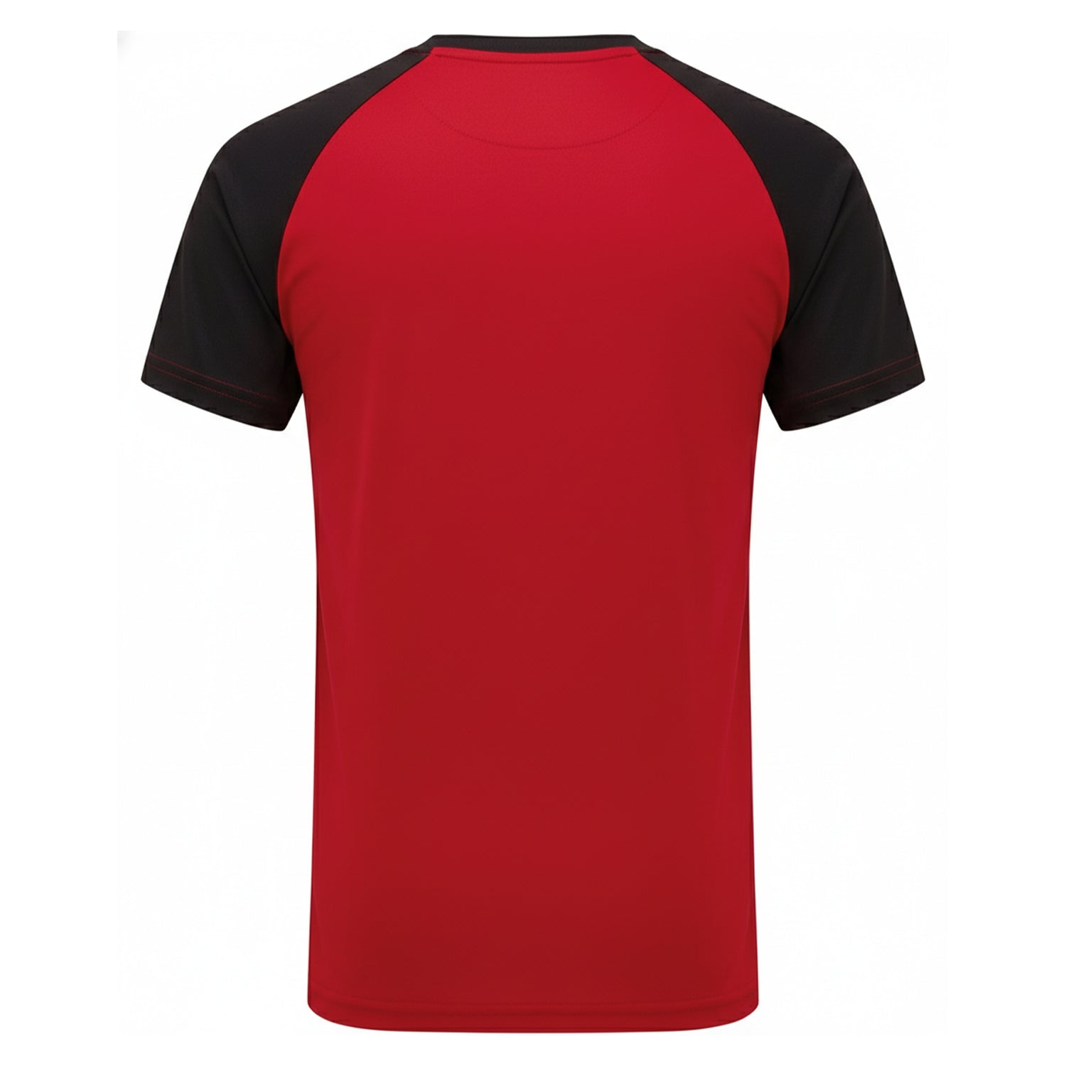Fire Red-Black - Back - TriDri Childrens-Kids Performance Contrast T-Shirt