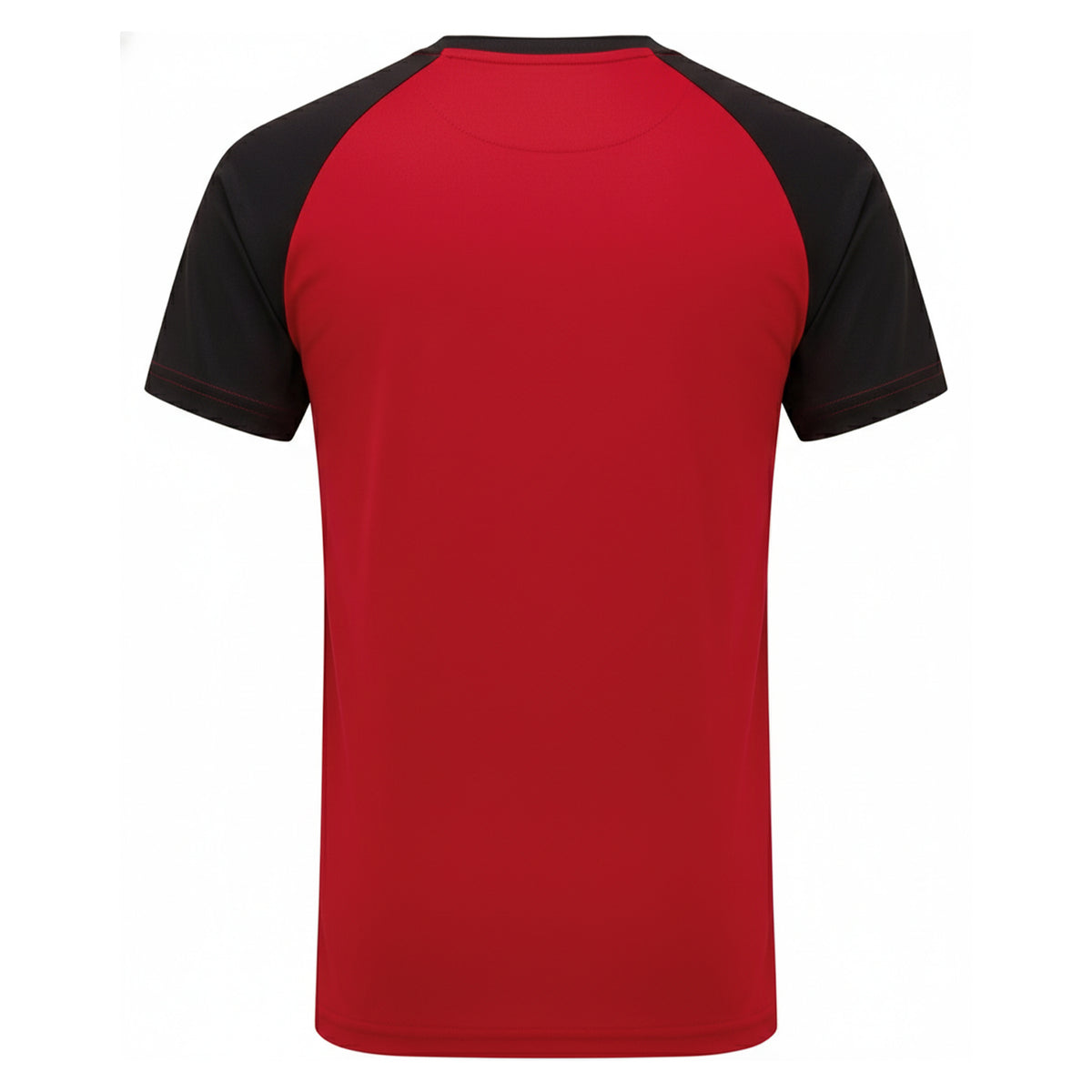 Fire Red-Black - Back - TriDri Childrens-Kids Performance Contrast T-Shirt