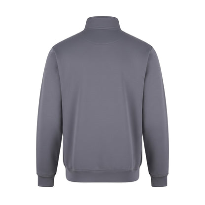 Solid Grey - Back - PRO RTX Mens Quarter Zip Sweatshirt