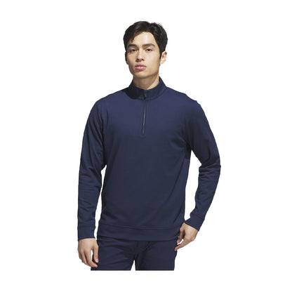 Collegiate Navy - Side - Adidas Mens Ultimate 365 Classic Quarter Zip Sweatshirt