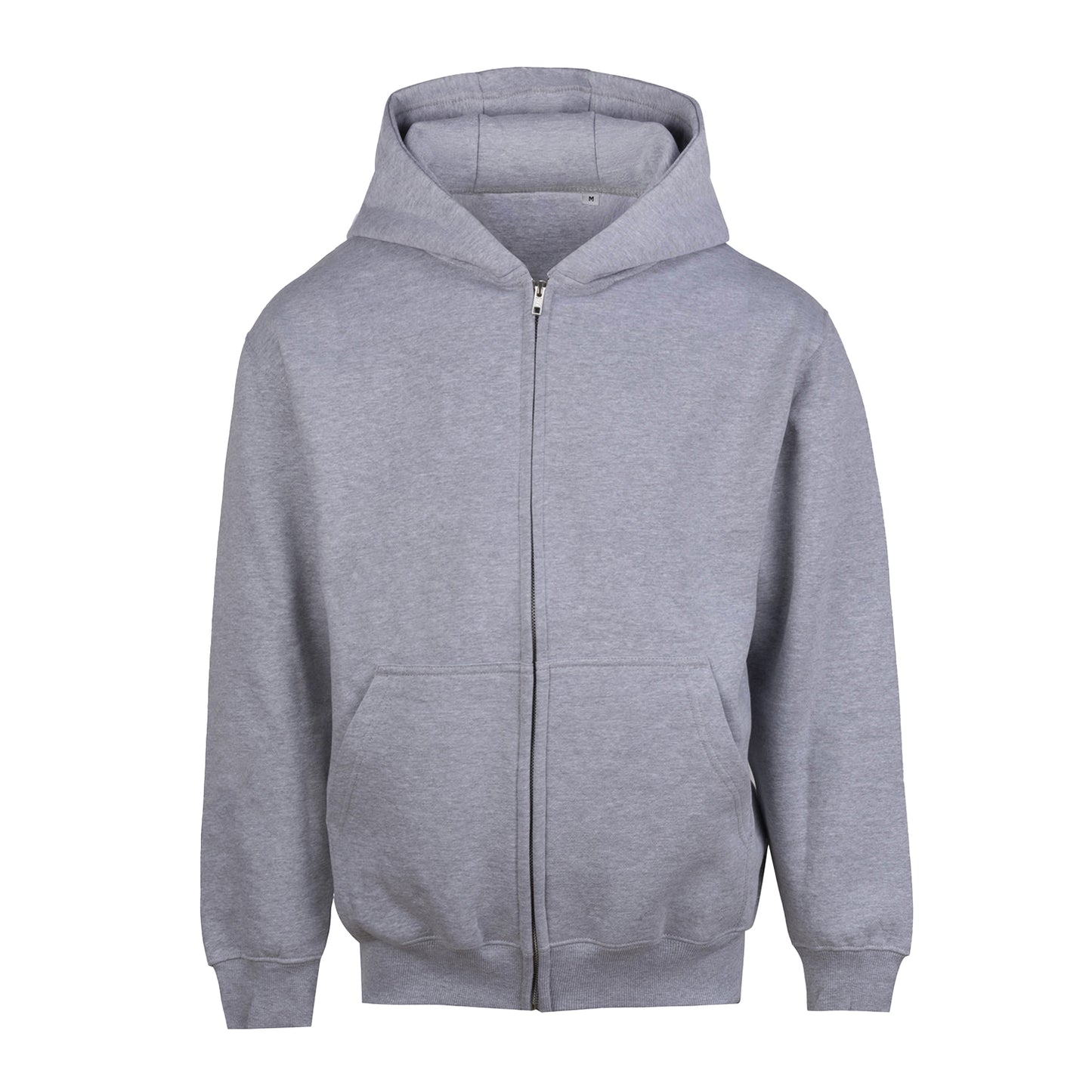 Heather Grey - Front - Awdis Mens Vision Heavyweight Full Zip Hoodie