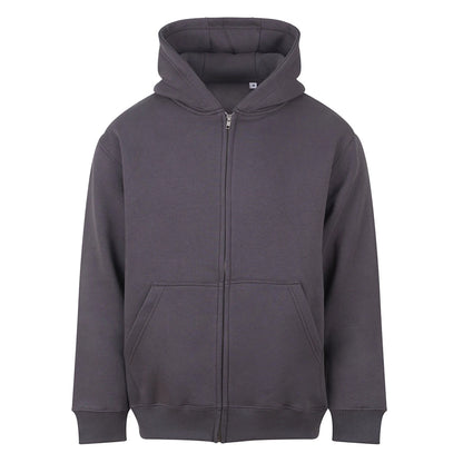 Solid Charcoal - Front - Awdis Mens Vision Heavyweight Full Zip Hoodie
