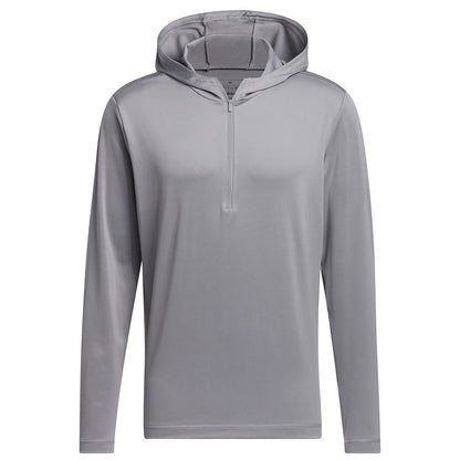 Grey Three - Front - Adidas Mens Lightweight Hoodie