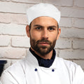 White - Back - Premier Unisex Chefs Skull Cap