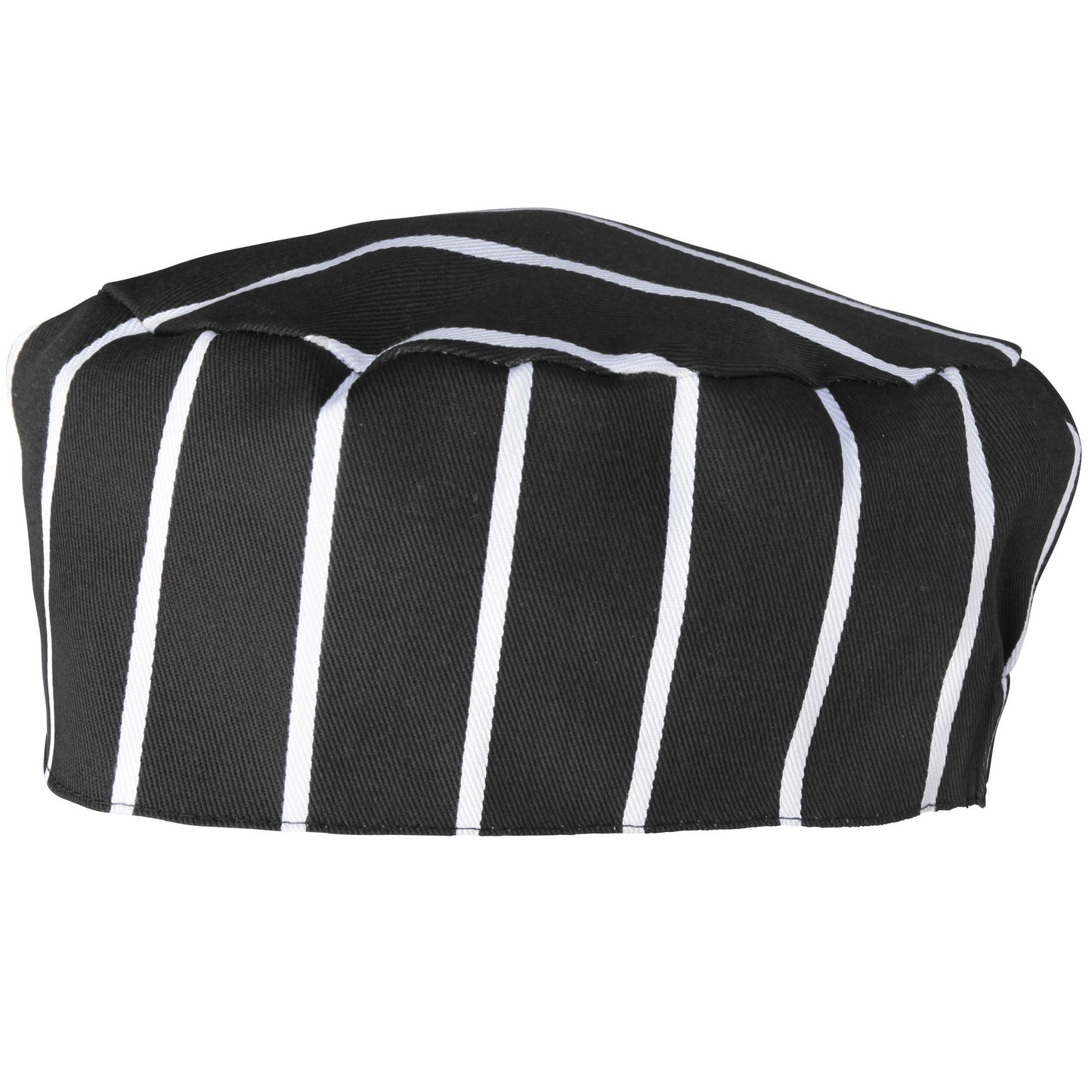 Black-White Stripe - Front - Premier Unisex Chefs Skull Cap