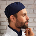 Navy - Side - Premier Unisex Chefs Skull Cap