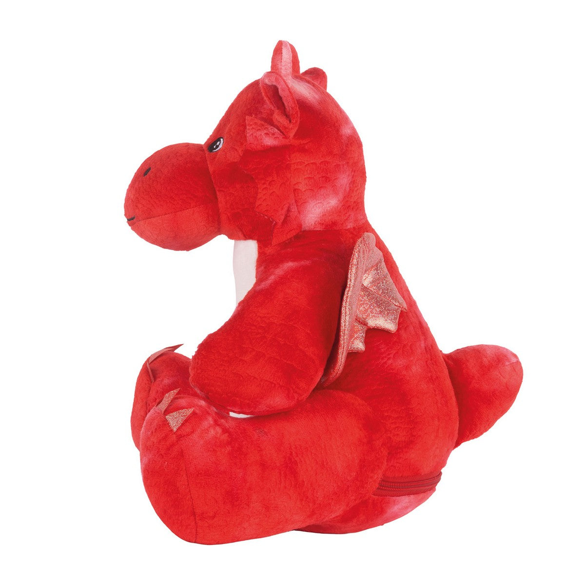 Red - Side - Mumbles Zippie Dragon Plush Toy