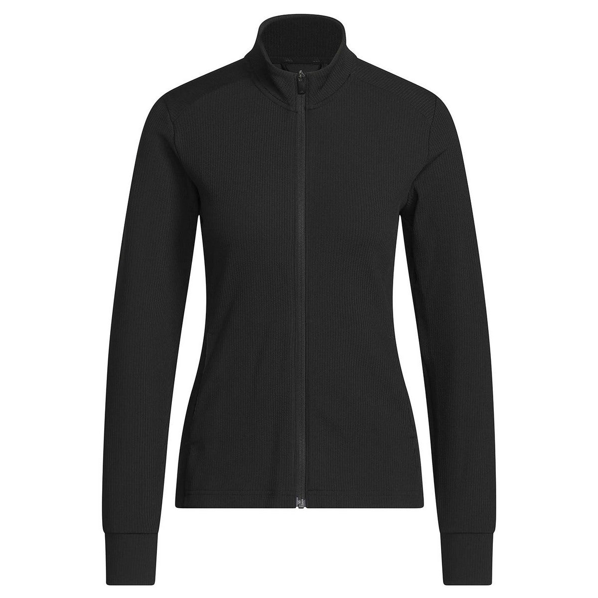 Black - Front - Adidas Womens-Ladies Performance Textured Full Zip Jacket