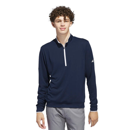 Collegiate Navy - Back - Adidas Mens Quarter Zip Sweatshirt