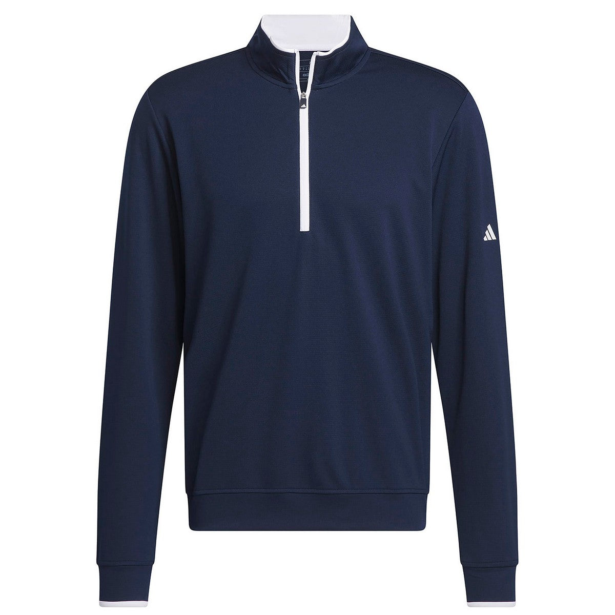 Collegiate Navy - Front - Adidas Mens Quarter Zip Sweatshirt