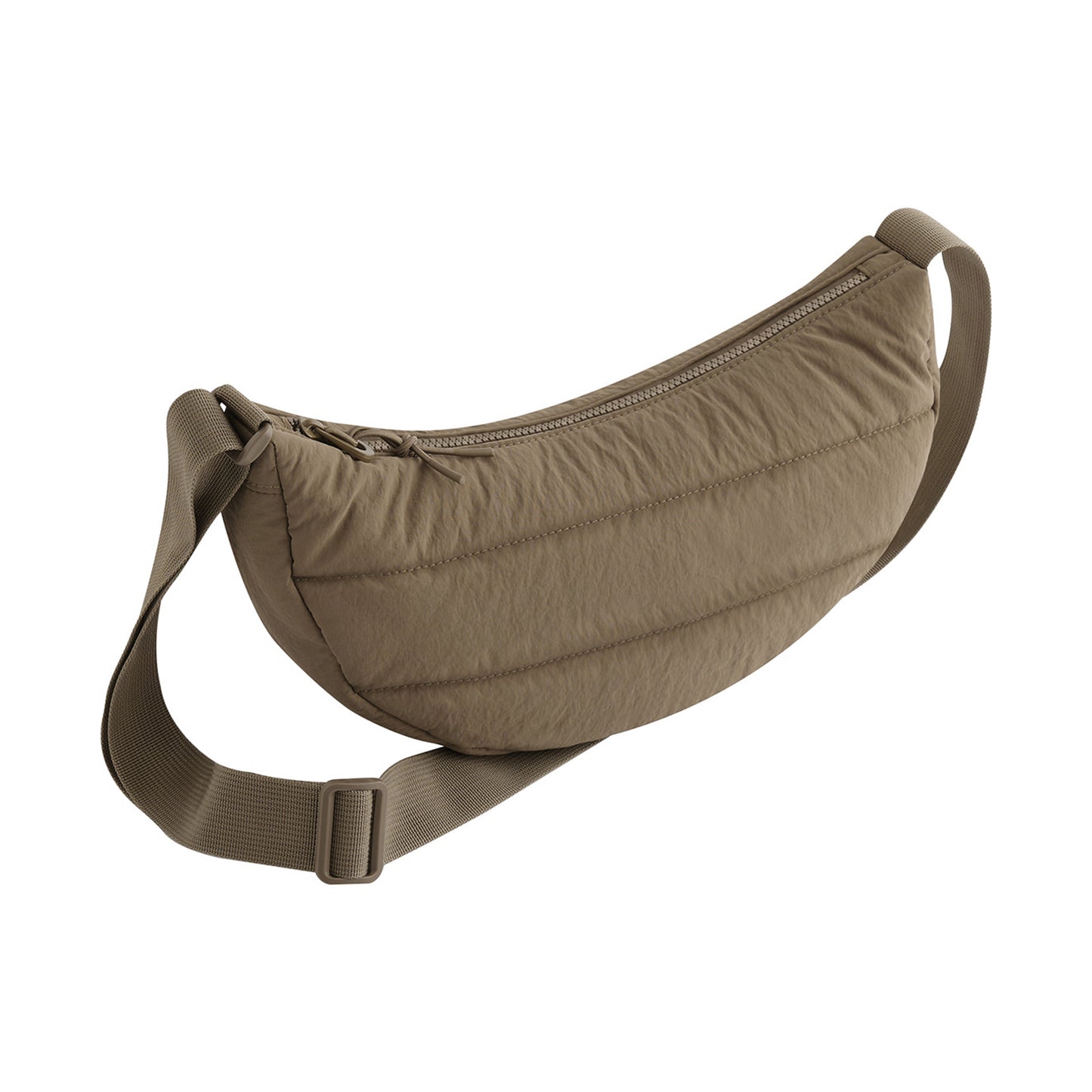 Earthy Green - Front - Bagbase Quilted Crossbody Bag