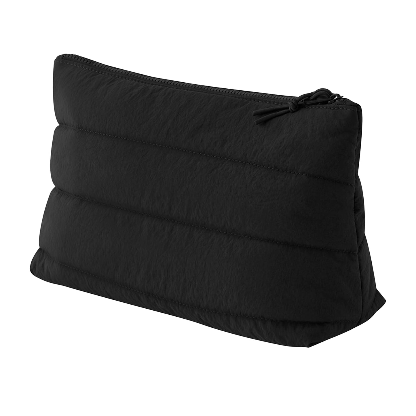 Black - Back - Bagbase Quilted Accessory Bag