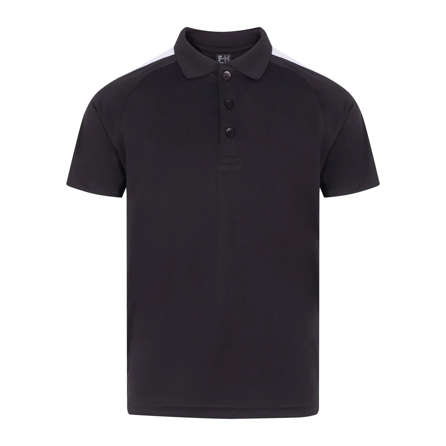 Black-White - Front - Finden & Hales Childrens-Kids Team Polo Shirt