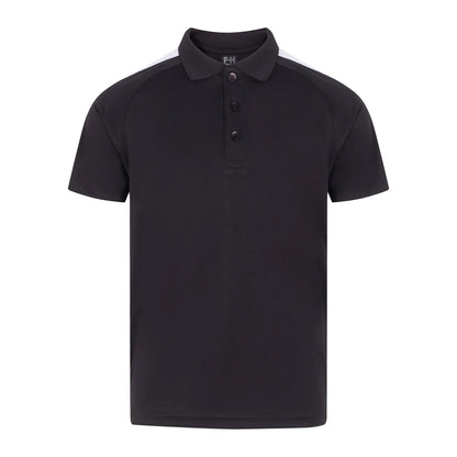 Black-White - Front - Finden & Hales Childrens-Kids Team Polo Shirt