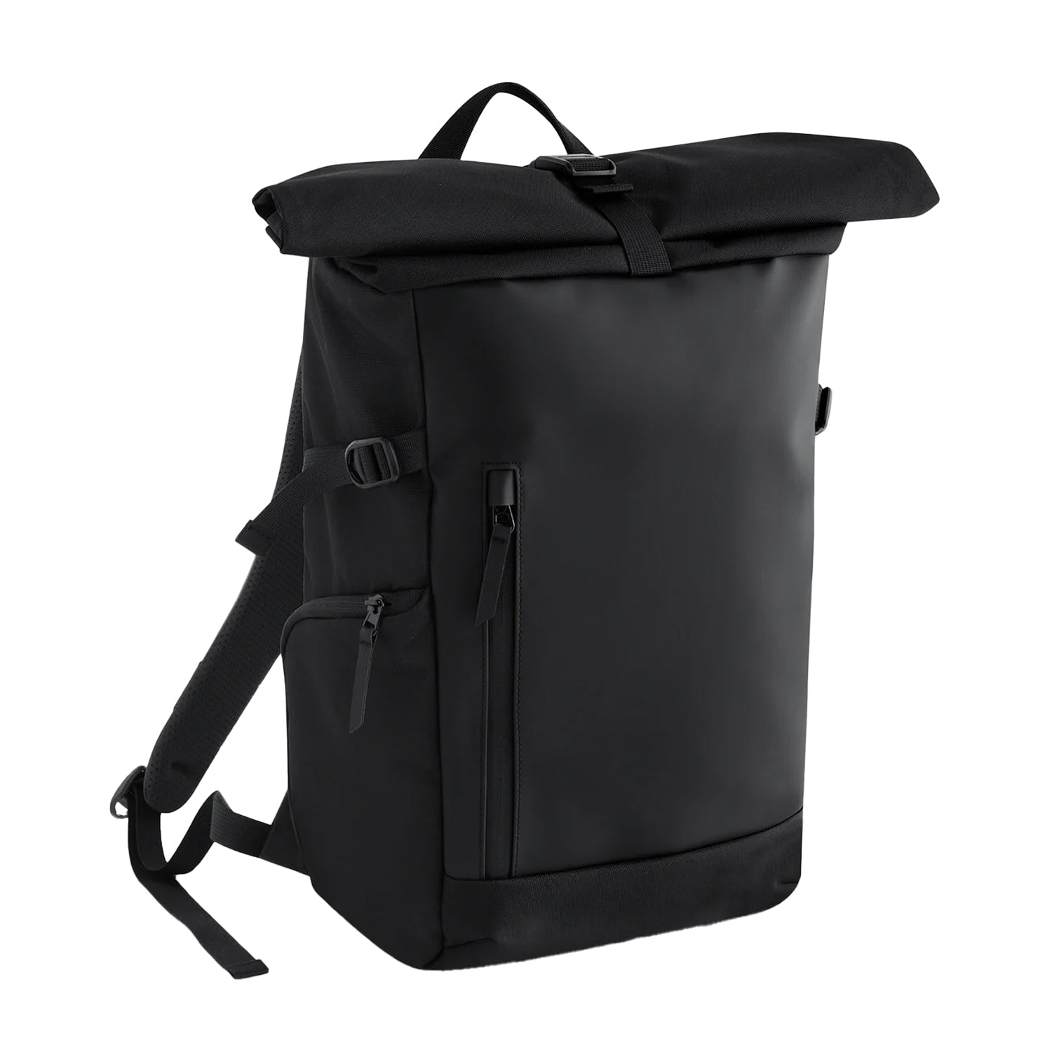 Black - Front - Quadra Zurich Roll Top Backpack