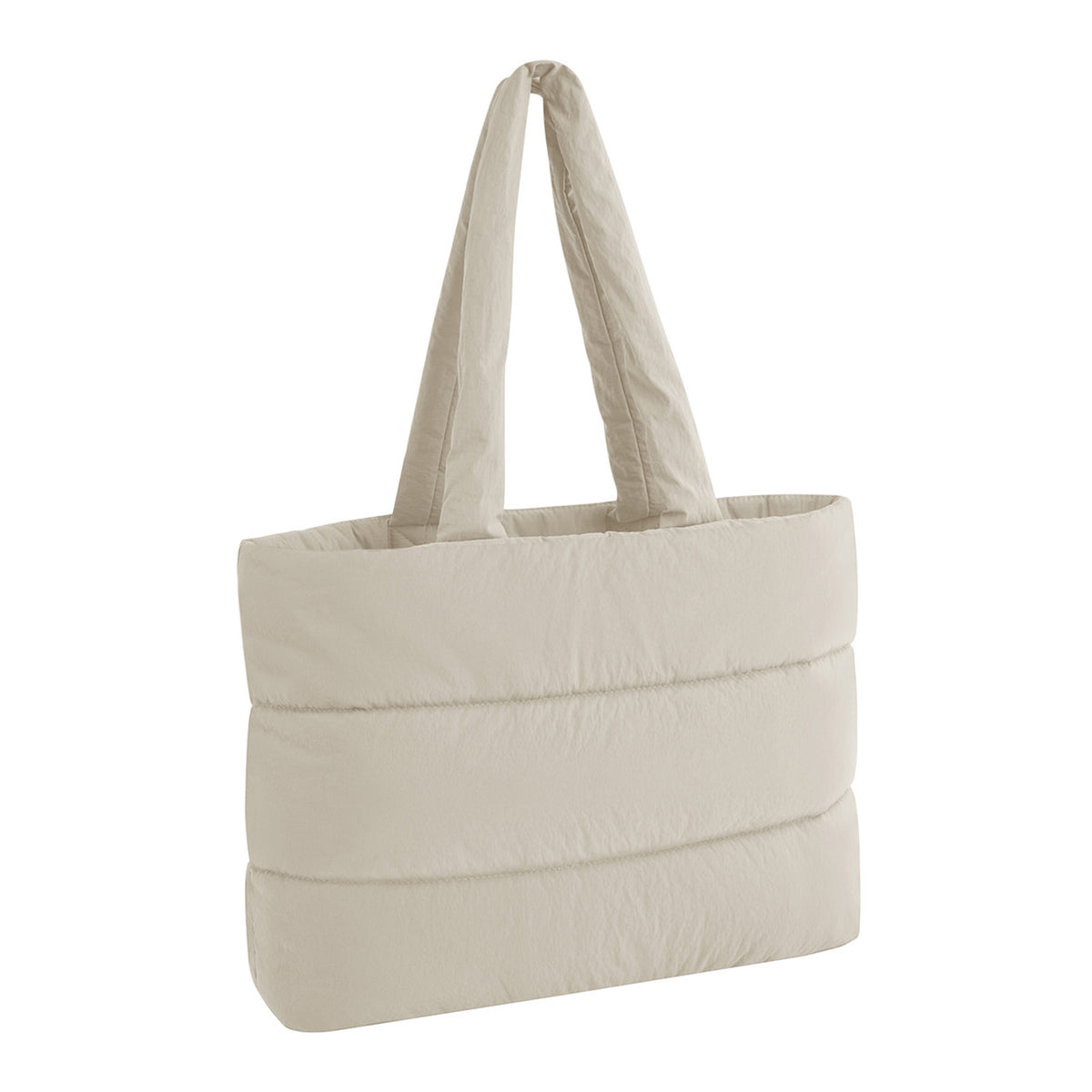 Natural Stone - Front - Bagbase Quilted Tote Bag