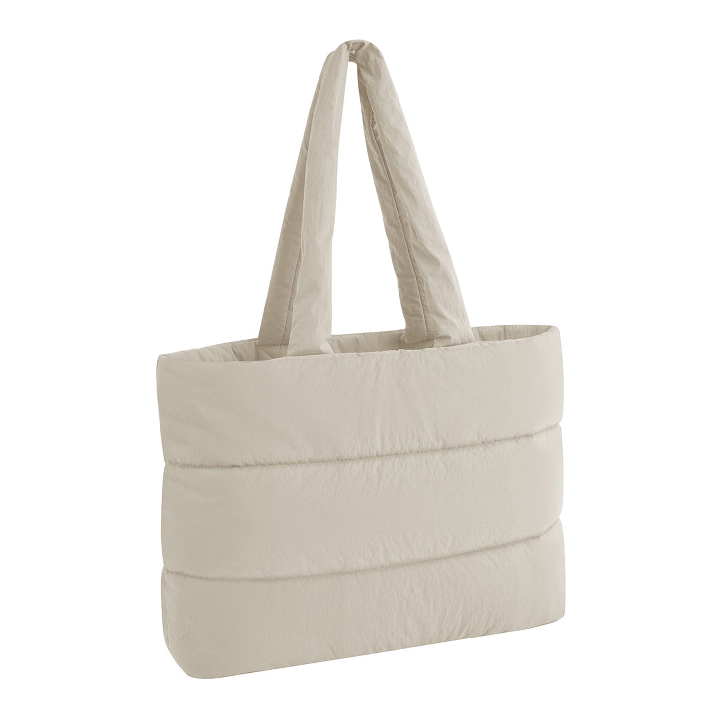 Natural Stone - Front - Bagbase Quilted Tote Bag