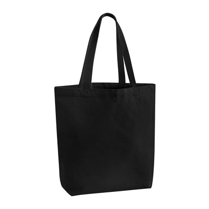 Black - Front - Westford Mill Canvas Heavyweight 30L Tote Bag