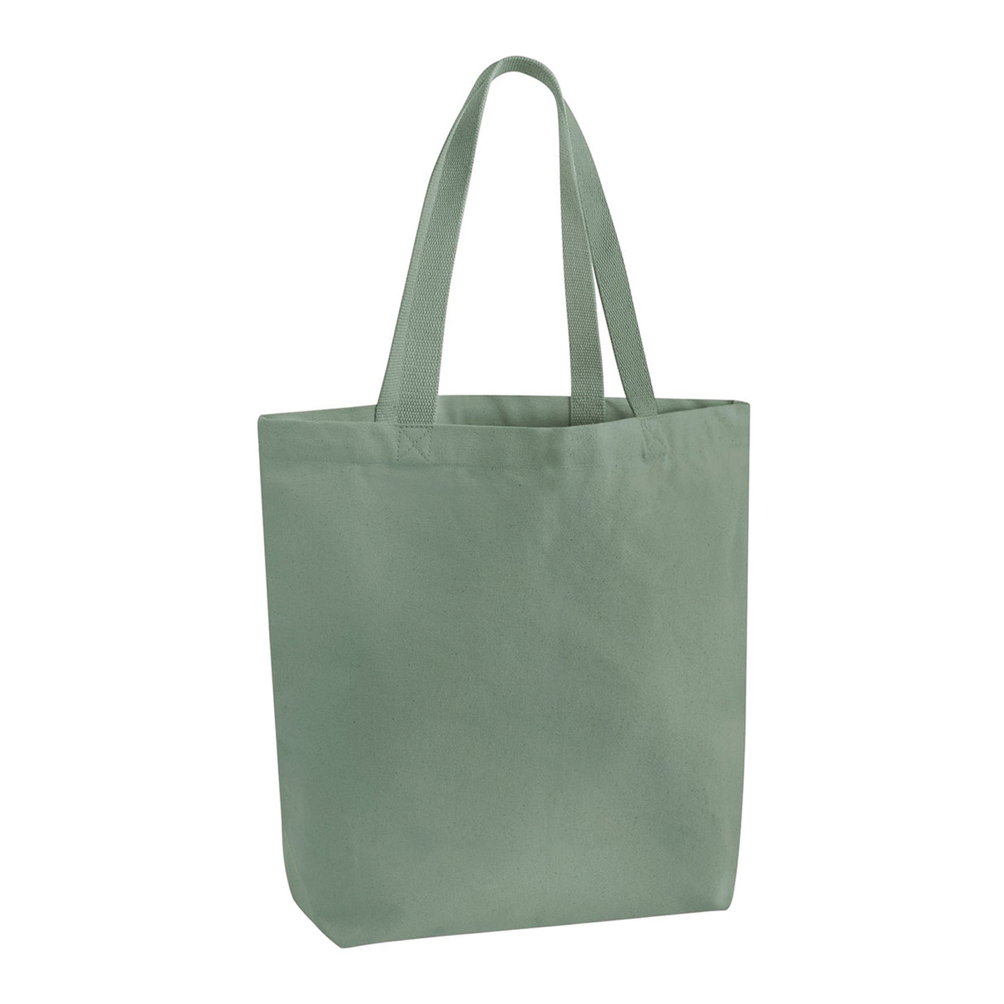 Dusty Green - Front - Westford Mill Canvas Heavyweight 30L Tote Bag
