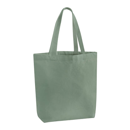 Dusty Green - Front - Westford Mill Canvas Heavyweight 30L Tote Bag