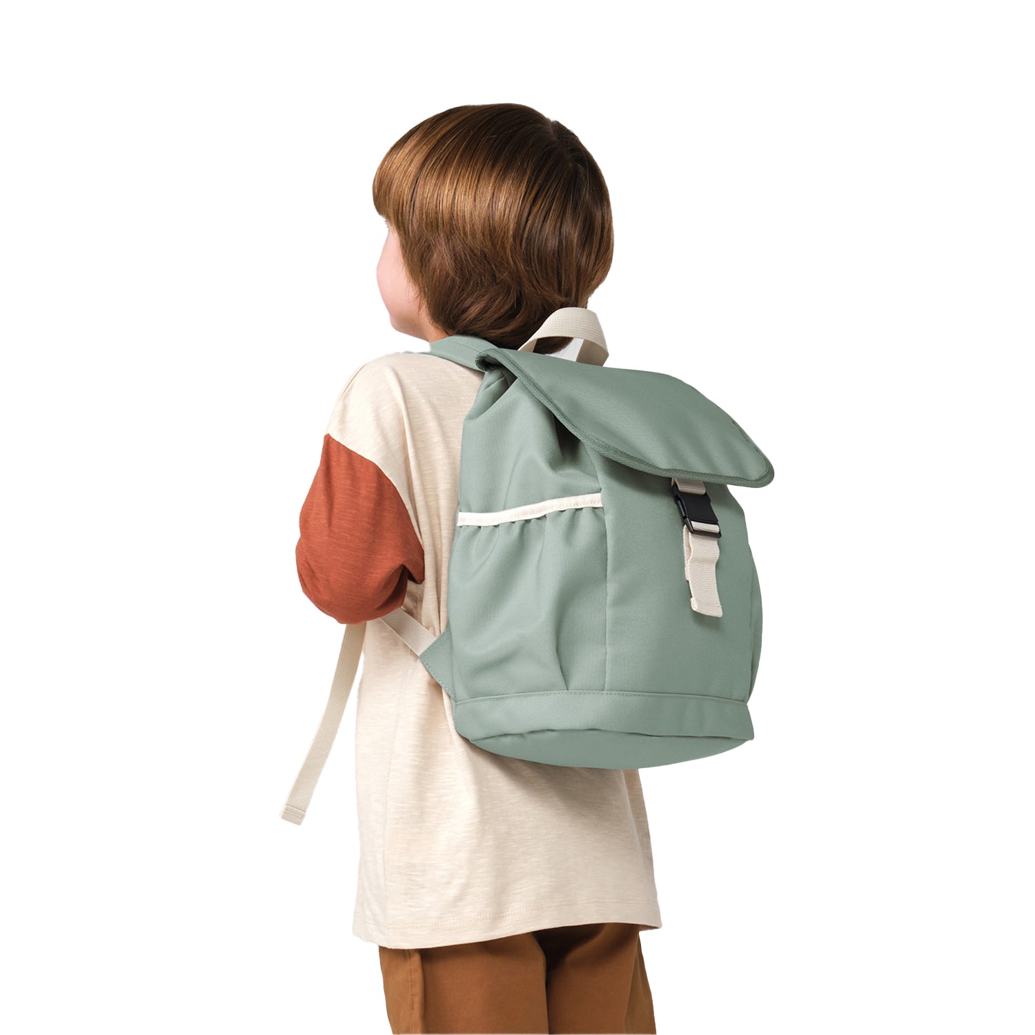 Dusty Green - Back - Bagbase Childrens-Kids Adventure Backpack