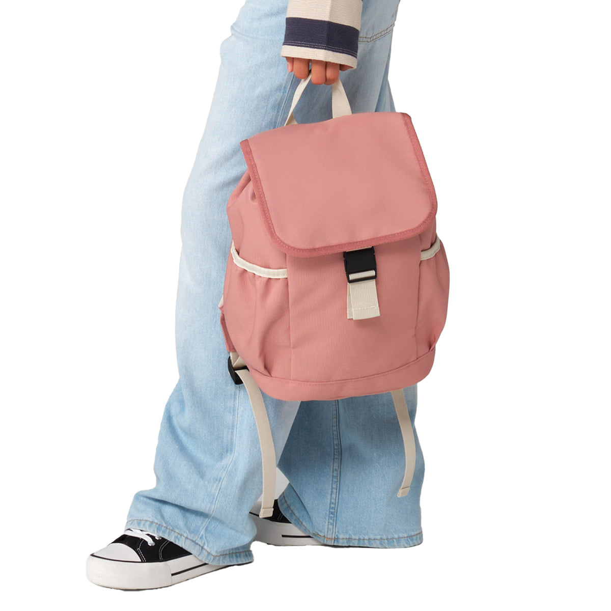 Rose Pink - Back - Bagbase Childrens-Kids Adventure Backpack