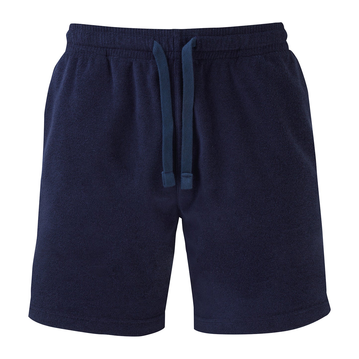 Navy - Front - Wombat Mens Terrycloth Shorts