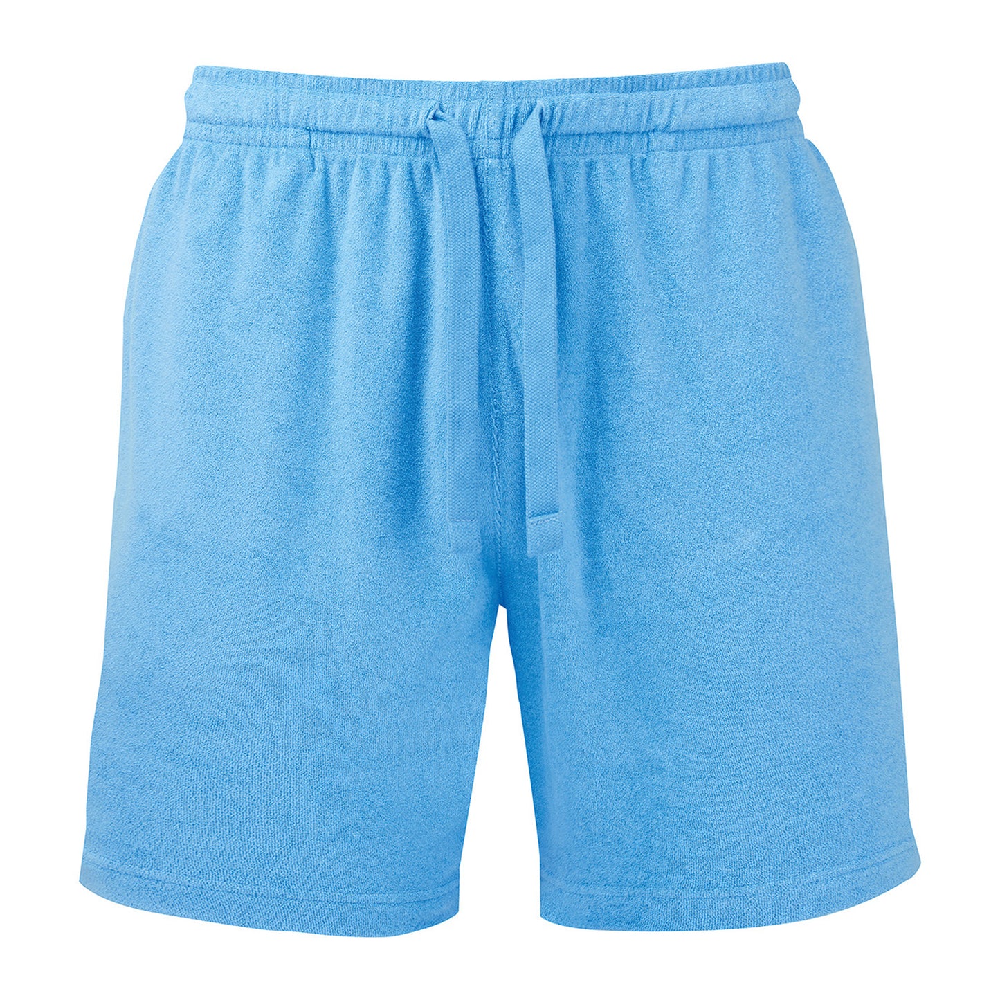 Sea Blue - Front - Wombat Mens Terrycloth Shorts