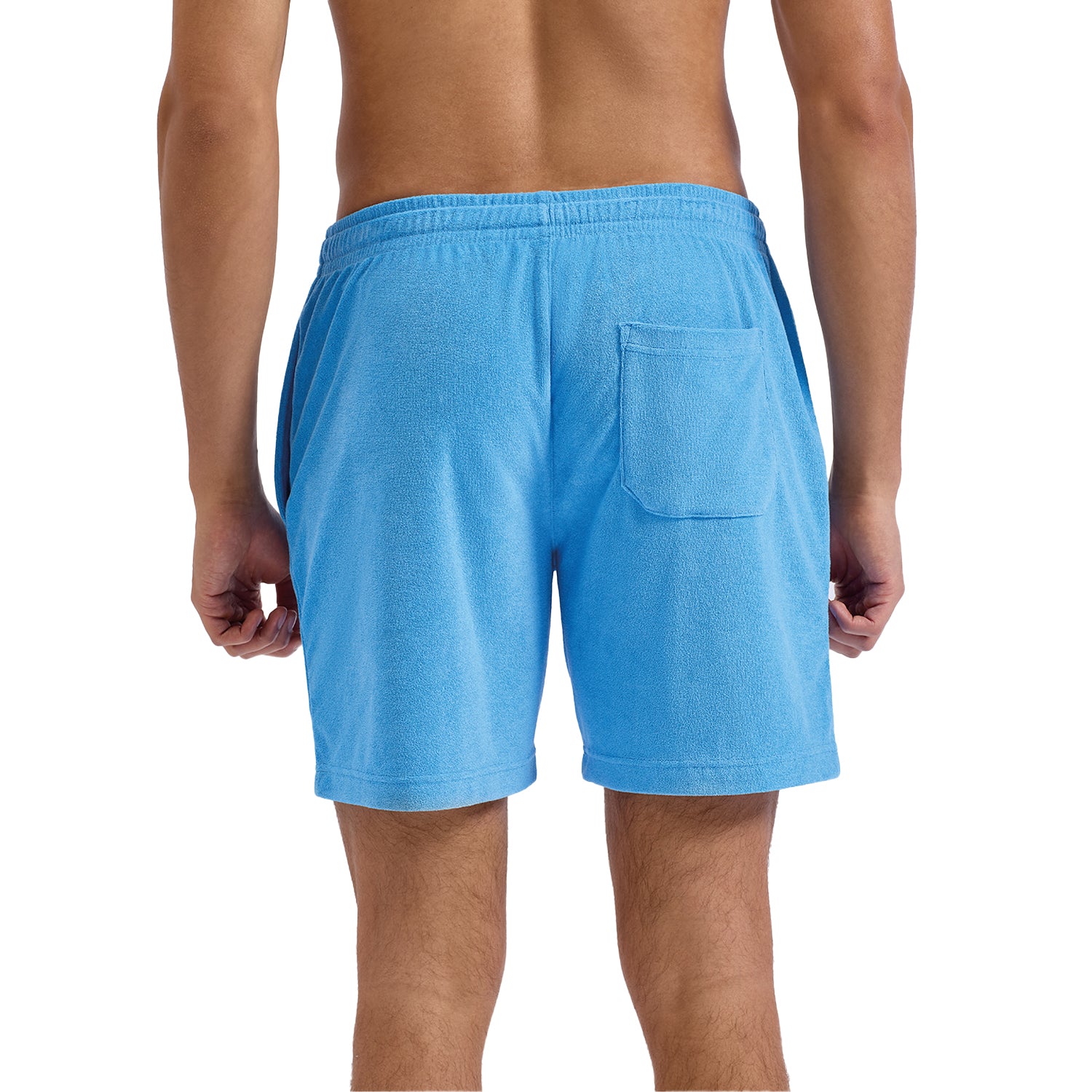 Sea Blue - Back - Wombat Mens Terrycloth Shorts