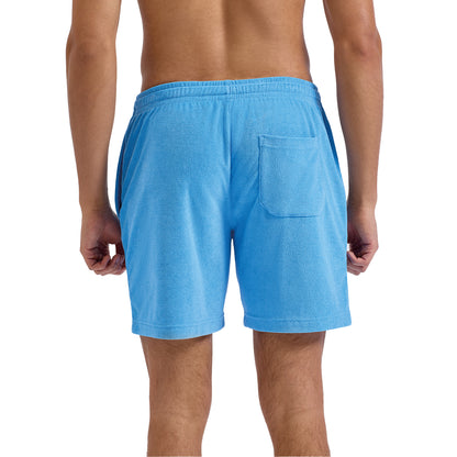 Sea Blue - Back - Wombat Mens Terrycloth Shorts